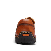 Load image into Gallery viewer, Men Hand Stitching Zipper Slip-ons Leather Shoes