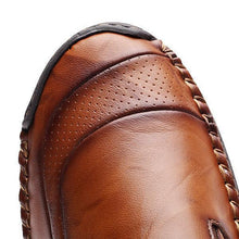 Load image into Gallery viewer, Men Hand Stitching Zipper Slip-ons Leather Shoes