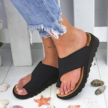 Load image into Gallery viewer, Women's solid color toe sandals