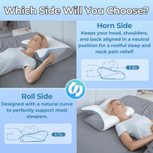 Load image into Gallery viewer, Welnax™ Ergonomic Pillow for Neck and Cervical Spine Support	
