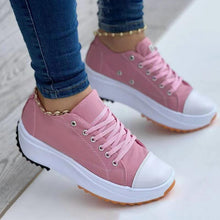 Load image into Gallery viewer, 2022 Women's Round Toe Lace-up Platform Arch Support Canvas Shoes
